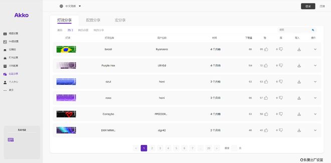 双层键帽卷出新高度AKKO RAY 68j9九游真人游戏第一平台269元两面灯箱(图6)